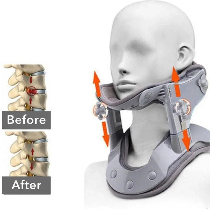 Precision-Lift Traction: Adjustable Height Neck Support with Integrated Heat