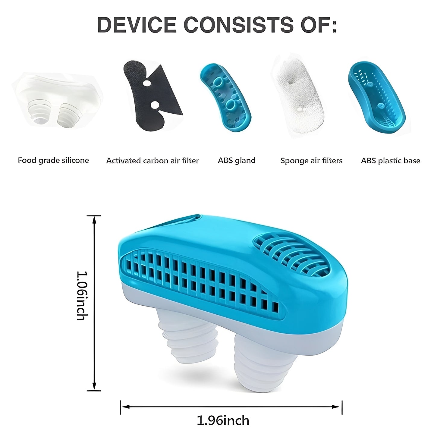 Air-Flow Nasal Insert: Cordless Snore-Support Device for Natural Breathing