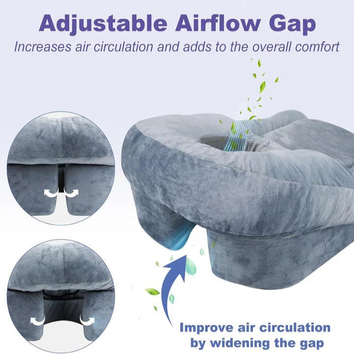Breath-Easy Recovery Pillow: Full Face Cavity for Unobstructed Downward Sleep
