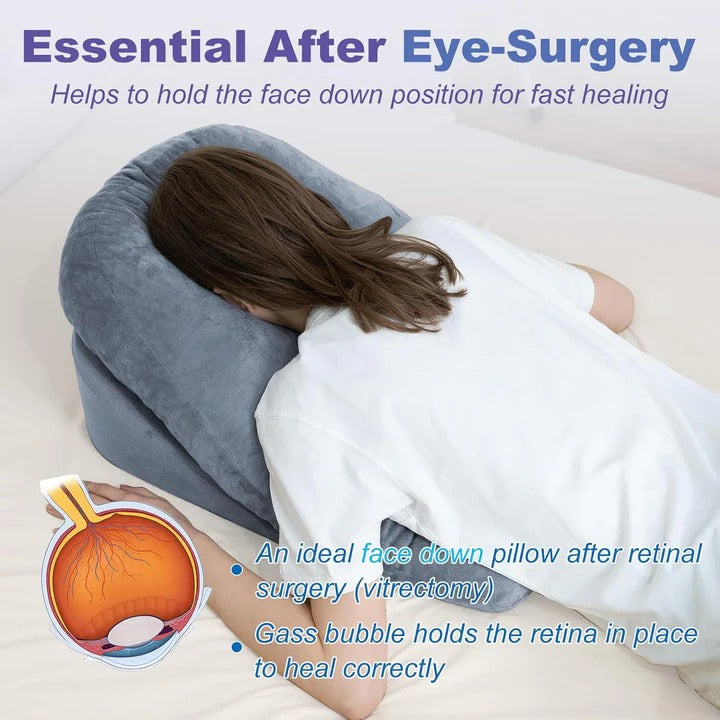 Breath-Easy Recovery Pillow: Full Face Cavity for Unobstructed Downward Sleep